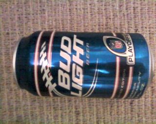 BRAND NEW 2011 2012 BUD LIGHT PLAYOFFS ALUMINUM BEER 12oz CAN LIMITED 
