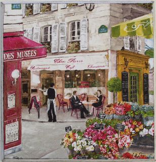 French Shabby Chic Romantic Cafe de Paris with Flower Shop Picture 