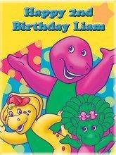Barney #1 Edible CAKE Icing Image topper frosting birthday party 