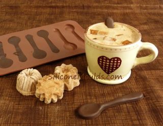 Spoon Spoons Chocolate Mould Candy Mold Silicone Bakeware Cupcake 