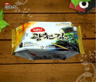 Roasted Seasoned Seaweed Laver 15 g x 15 Packs Good Taste Gim Kim
