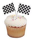   Flag Cup Cake Picks party treats Race Car NASCAR food appetizer NEW