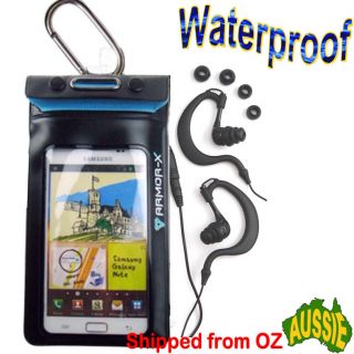 6MT Waterproof Case +HEADPHONES Samsung Galaxy S2 S3 Note HTC Touch 