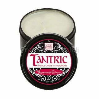 Tantric Moisturizing Soy Massage Oil Candle w/ Pheromones Pomegranate 