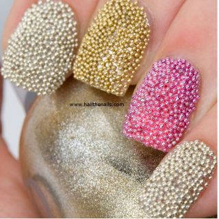 Caviar Nails Nail ART Pedicure or Manicure Gold Silver Pink