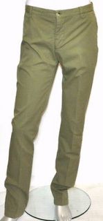   NEW ETRO Olive Green Low Rise Slim Stretch Cotton Casual Pants 46/30