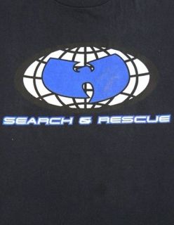 Vintage 90s WU WEAR Search And Rescue WORLDWIDE Urban HIP HOP T Shirt 