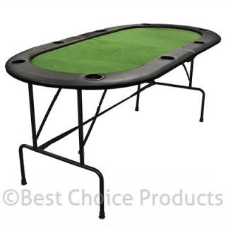   Table Foldable 8 Player Casino Texas Holdem Poker Playing Table New