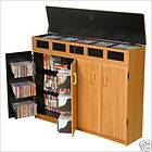 Oak 843 CD/DVD Media Storage Cabinet/Shelf/R​ack w Lock