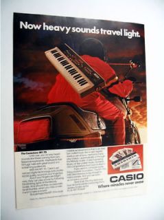 Casio Casiotone MT 70 Keyboard 1982 print Ad