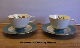 Sets Homer Laughlin BERKSHIRE Eggshell Footed Cups and Saucers