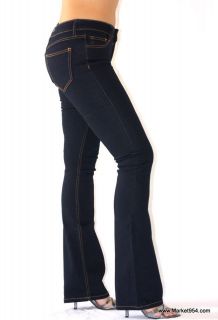   Basic Women Bootcut Jeans STRETCH Cello Denim pants Orange Stitch S L