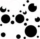 RoomMates RMK1311SCS Black and White Chalkboard Dots Peel & Stick Wall 