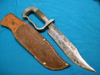   MEXICO FIGURAL SNAKE HEAD BOWIE KNIFE HUNTING KNIVES HUNTING OLD