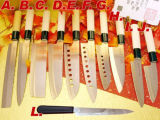 Japanese sushi Yanagi Deba Santoku Nakiri chef knife SS