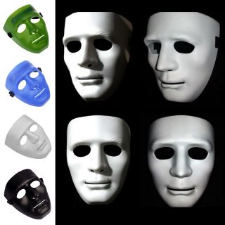   Plastic Plain Mask Costume Party Dance Crew for Hip hop dance/ 4 Color