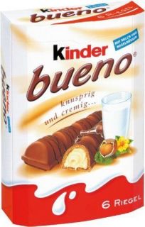 Ferrero Kinder Bueno 6pc Chocolate Bars   Fresh from Germany