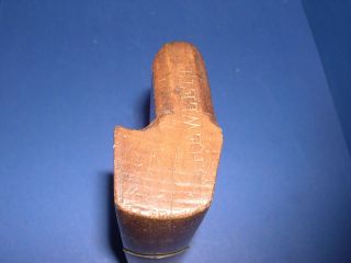 early wide round wood molding moulding plane marked S Hewlett