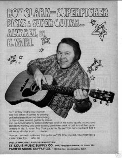 1974 ROY CLARK SUPERPICKER IN AN ALVAREZ YAIRI GUITAR AD