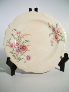 Vintage Homer Laughlin Virginia Rose Bread Plate Cream Floral 1940s 