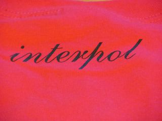 interpol Red NEW Size Small T Shirt Look It Stopped Snowing Paul 