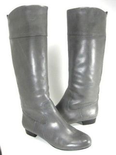 HOUSE OF HARLOW 1960 WOMENS JEAN BOOT GREY LEATHER US SZ 8.5 EUR SZ 