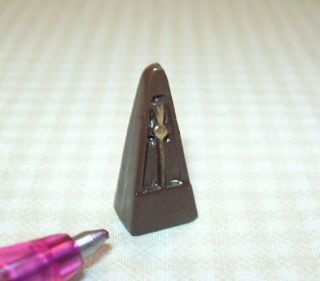 Miniature Old Fashioned Brown Metronome for DOLLHOUSE Miniatures 1/12 