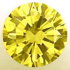 093 cts. VVS RARE FANCY CANARY YELLOW BEAUTIFUL ROUND CUT NATURAL 