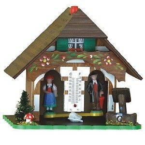 Traditional Wood Weather House Chalet Quality New