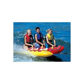 Tube 3 Person Inflatable Towable Water Pull Hot Dog