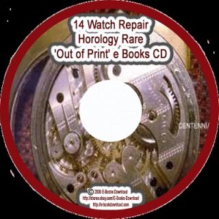 14 Watch Repair Horology Rare Out of Print e Books CD