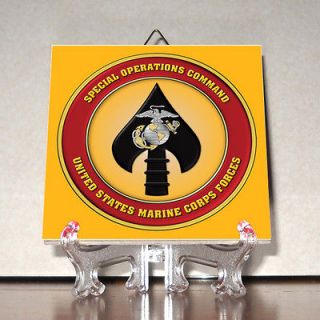 MARSOC Logo Emblem Ceramic Tile HQ US Marine Corps Forces Special Op 