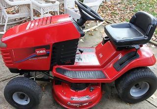   Horse Riding Lawn Mower w/ Snow Plow Blade and Dump Cart BEAUTIFUL