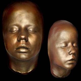   BLAIR LIFE MASK Exorcist Life Cast in Light Weight Gold Color Resin