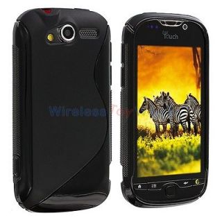 Black TPU S Shape Case Cover for T Mobile HTC Mytouch 4G