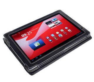   Packard Bell Liberty Tab (G100) 10.1 Tablet Faux Leather Case   Black