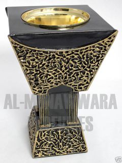 Decorated Bakhoor/Incense Burner   Black/Gold