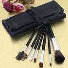 Set Of Pro Black Cosmetic Makeup Artist Brushes Set Tool With Belt 
