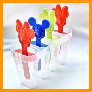   Disney Mickey Minnie Mouse Popsicle Mold Maker Yellow Blue Red