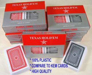 36 CASINO POKER SIZE JUMBO INDEX PLASTIC PLAYING CARDS w/ FREE GIFT