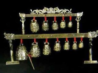 Meditation Brass bells Chinese Tibet dragon glockenspiel 