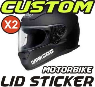 2X CUSTOM MOTORCYCLE HELMET STICKERS Motorbike Decal Sticker Set