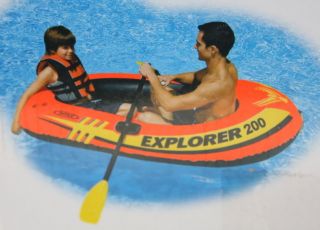   FLOAT INFLATABLE OUTDOOR FUN SAILING EXPLORER 200 2 PERSON DINGHY BOAT