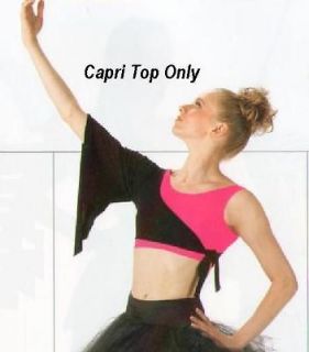 SLASH Crop Top ONLY Jazz Tap Ice Skating Acro Dance Costume SIZE 