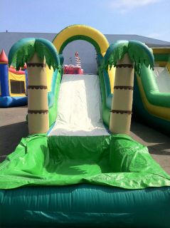  Tree Water Slide inflatable Wet/Dry Slide Jumper Slide Back loader