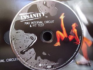 INSANITY Shaun T Max Interval Circuit And Fit Test Workout DVD 1 disc 