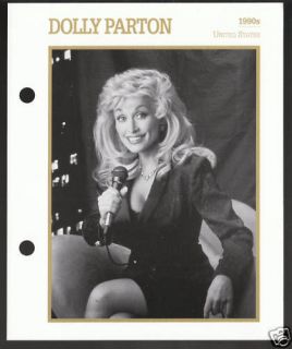 DOLLY PARTON Atlas Movie Star Picture Biography CARD