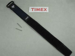 Timex Ironman watch band strap black and navy blue 20mm nylon weave 