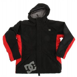 DC Amo K Insulated Snowboard Jacket Black/Athletic Red Kids