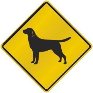 CROSSING SIGN Yellow Gold SIGN LABRADOR